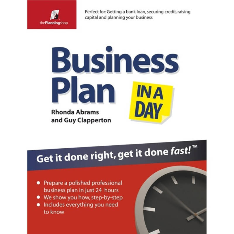 business plan in a day : get it done right, get it done fast