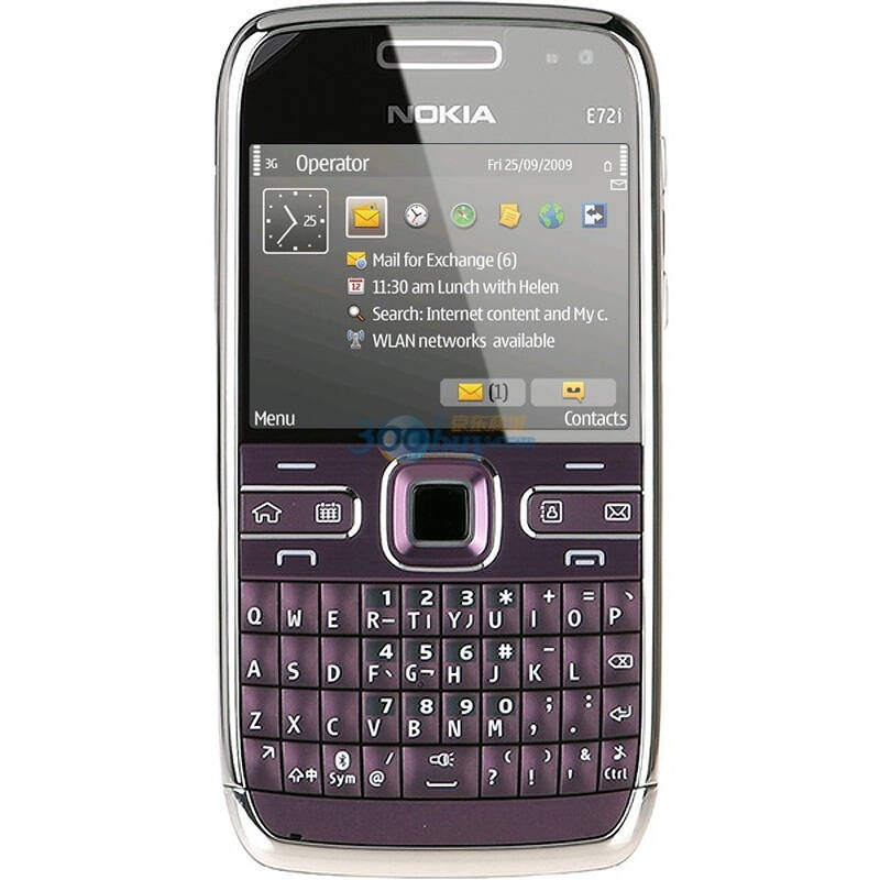 诺基亚(nokia)e72i 3g 手机(紫色)wcdma/gsm 非定制机