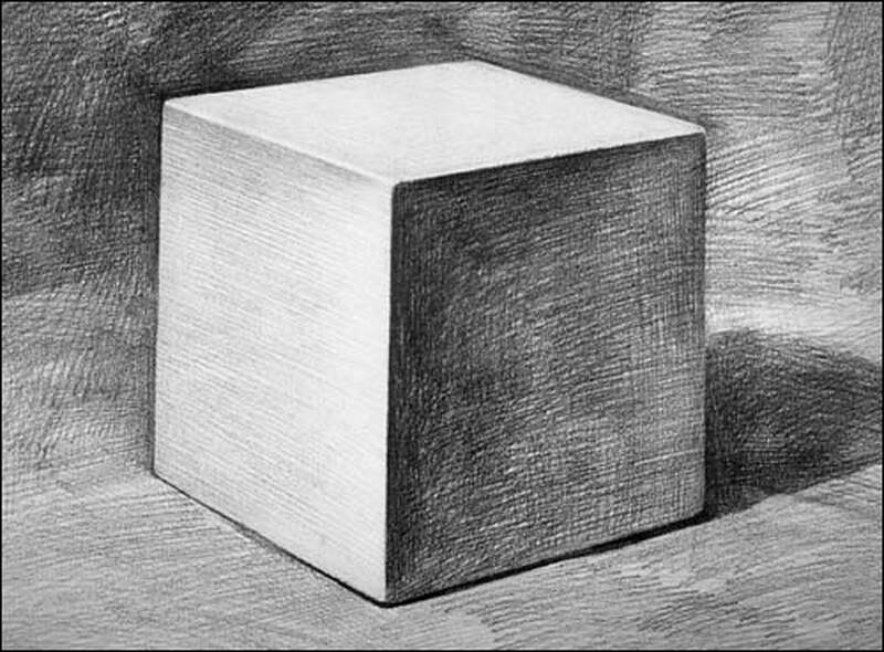 素描阶梯教室挂图:几何形体单体