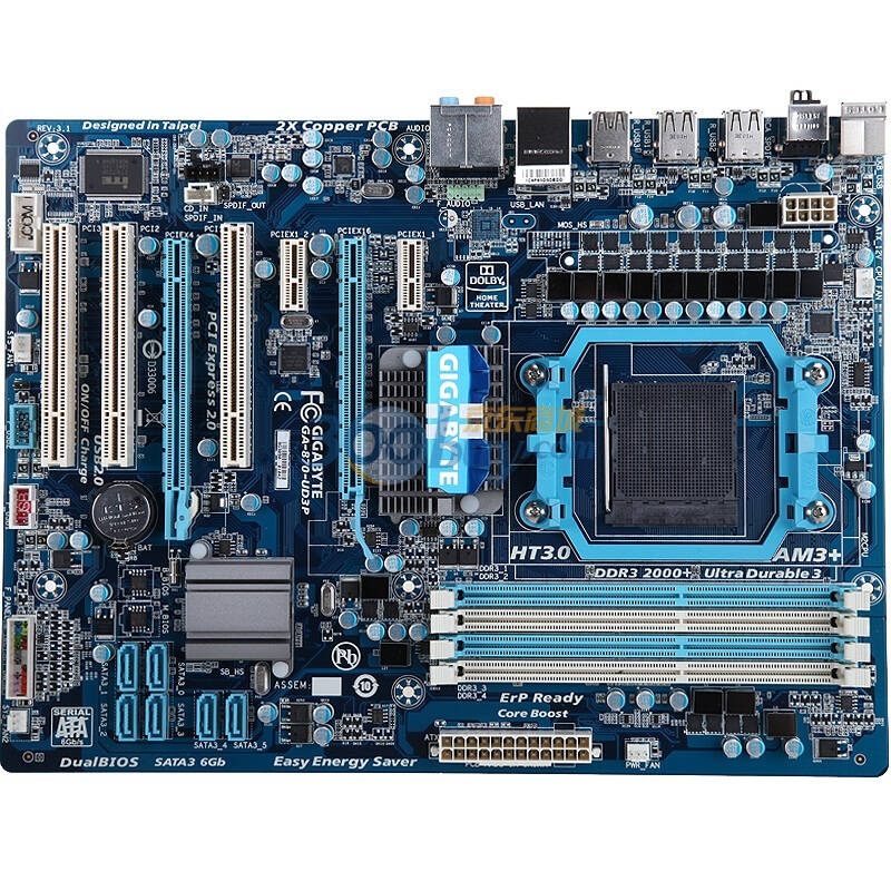 技嘉(gigabyte)ga-870-ud3p rev.3.1主板(amd 870/socket am3 /am3)