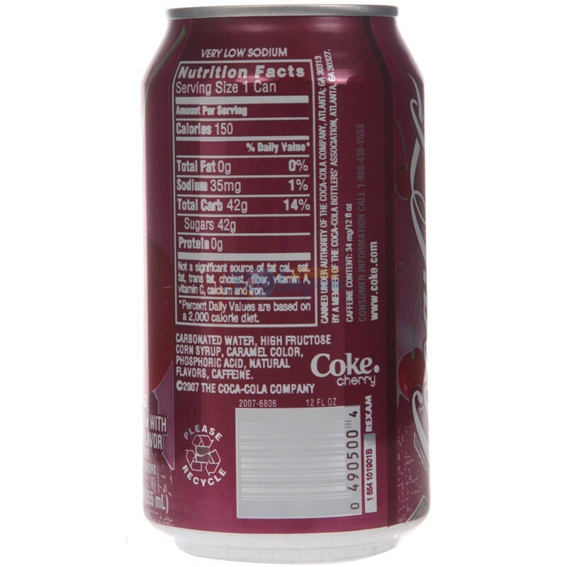 coke cherry 12oz美国可口可乐樱桃口味 整箱装 355ml