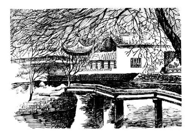 楼台亭阁白描图集