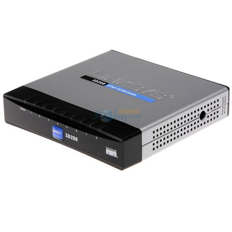 思科(cisco)linksys 8口 10/100m交换机sd208