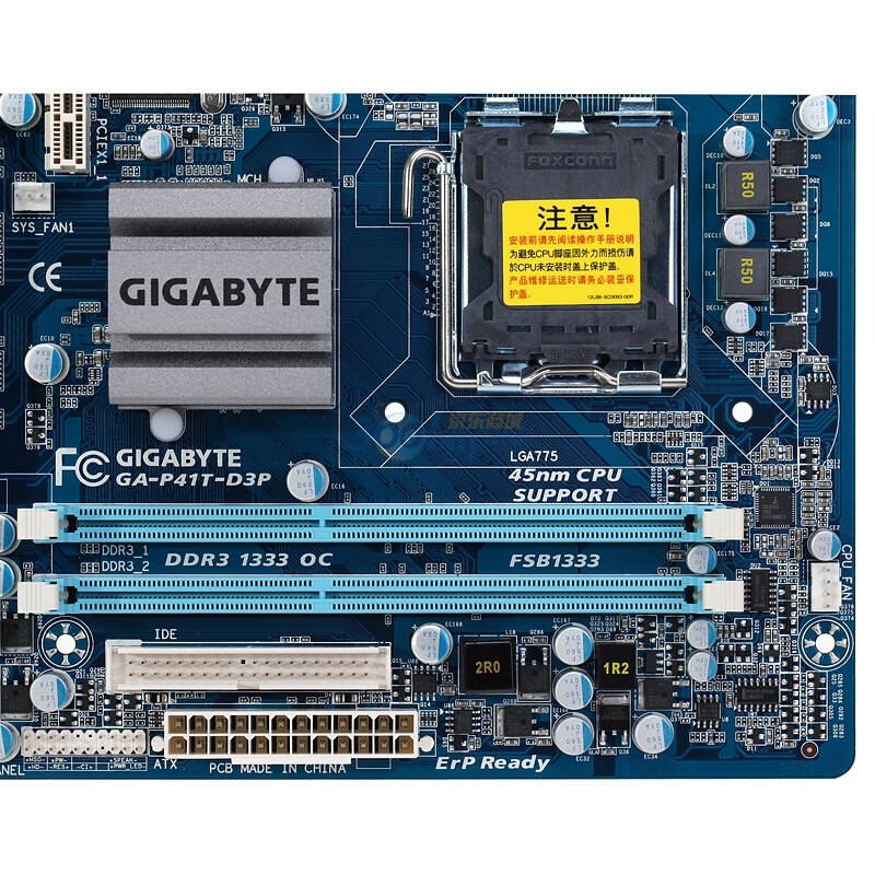 技嘉(gigabyte)ga-p41t-d3p主板(intel g41/lga 775)