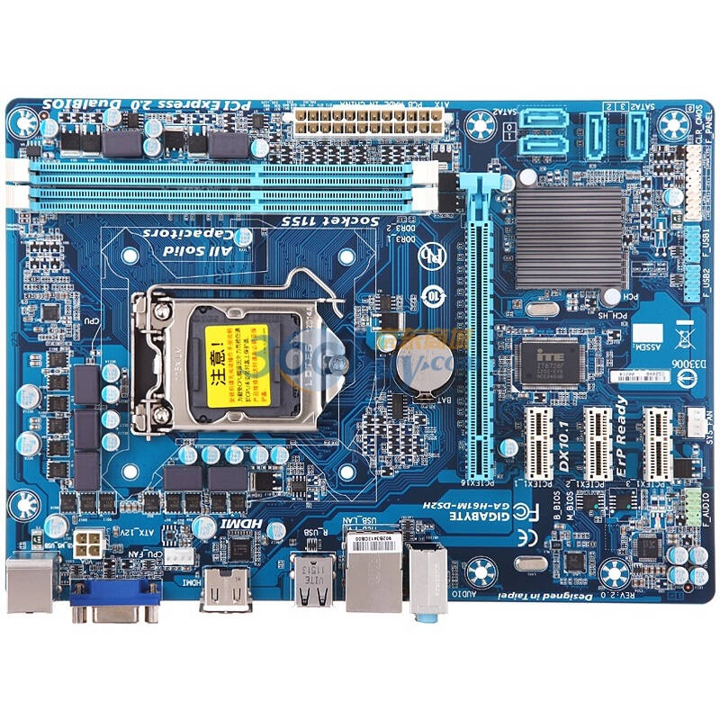 技嘉(gigabyte)ga-h61m-ds2h rev2.0 主板 (intel h61