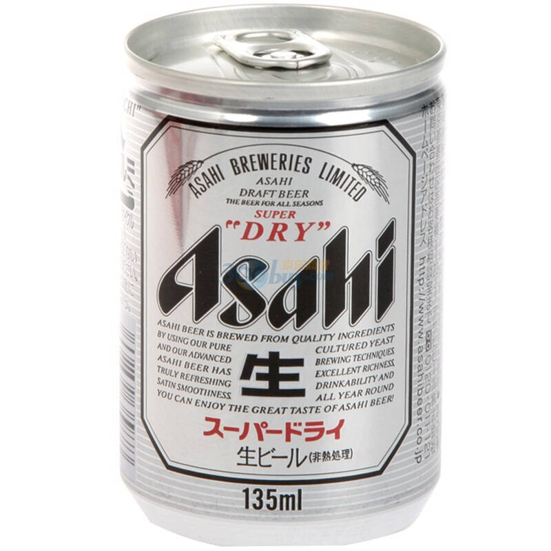 asahi super dry朝日啤酒 整箱装 135ml*24听/箱