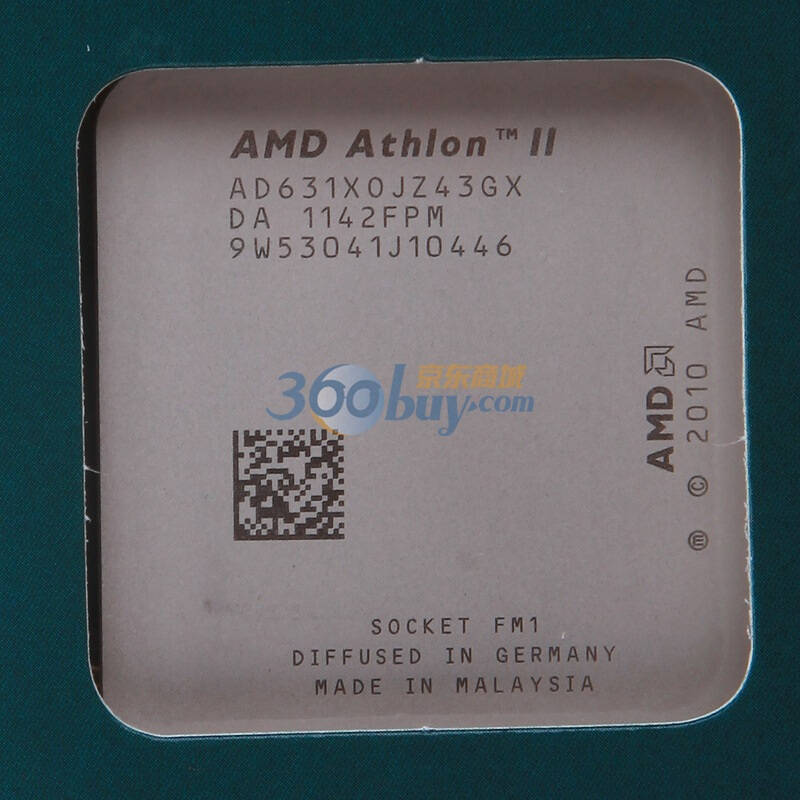 amd athlon ii x4(速龙ii四核)低功耗631 盒装cpu(socket fm1/2.