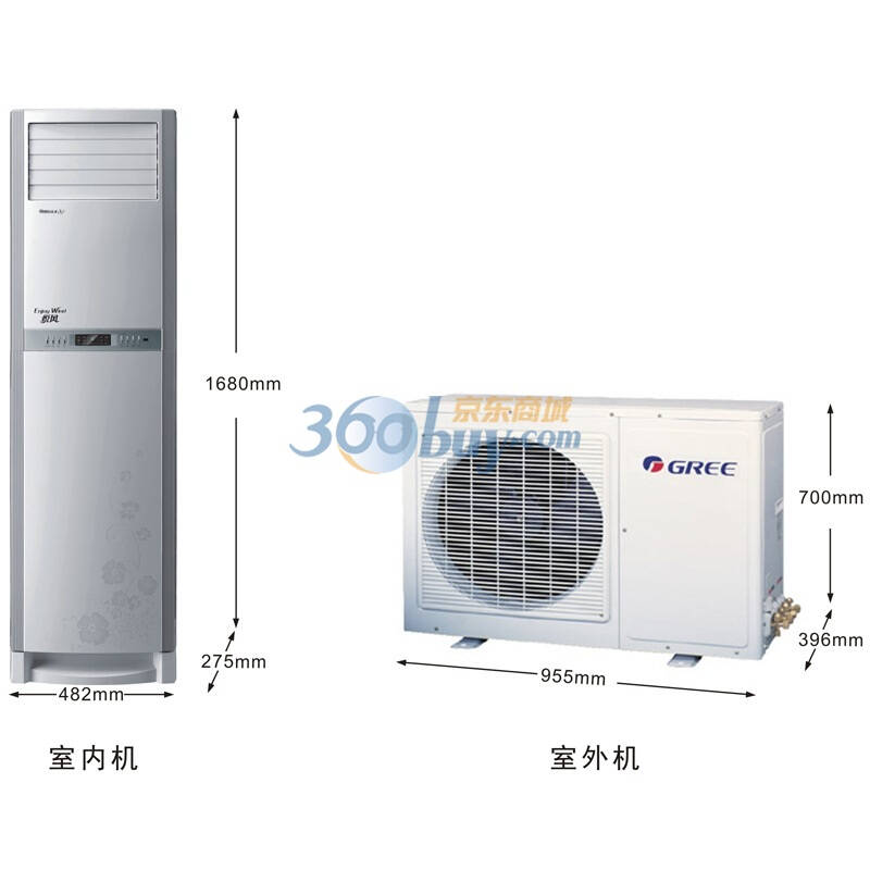 格力(gree) 2匹 定频 悦风 立柜式冷暖空调(印花)kfr-50lw/(50566)aa