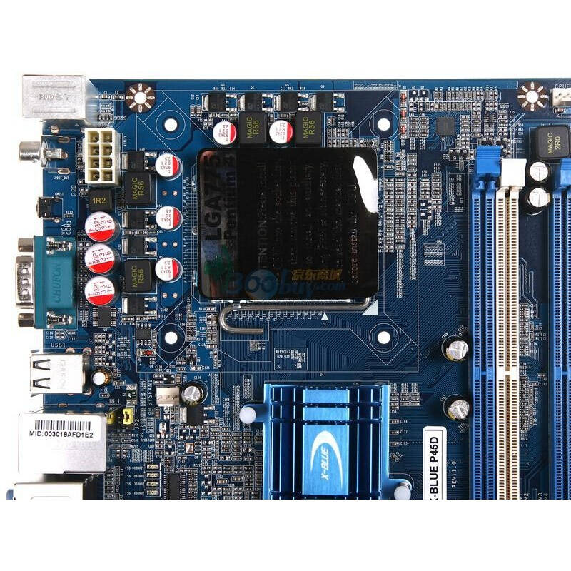 捷波(jetway) 蓝光系列x-blue p45d主板(intel p45/lga 775)