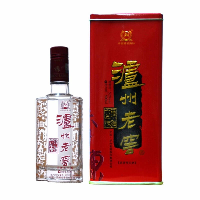 泸州老窖六年陈头曲铁盒52度 500ml