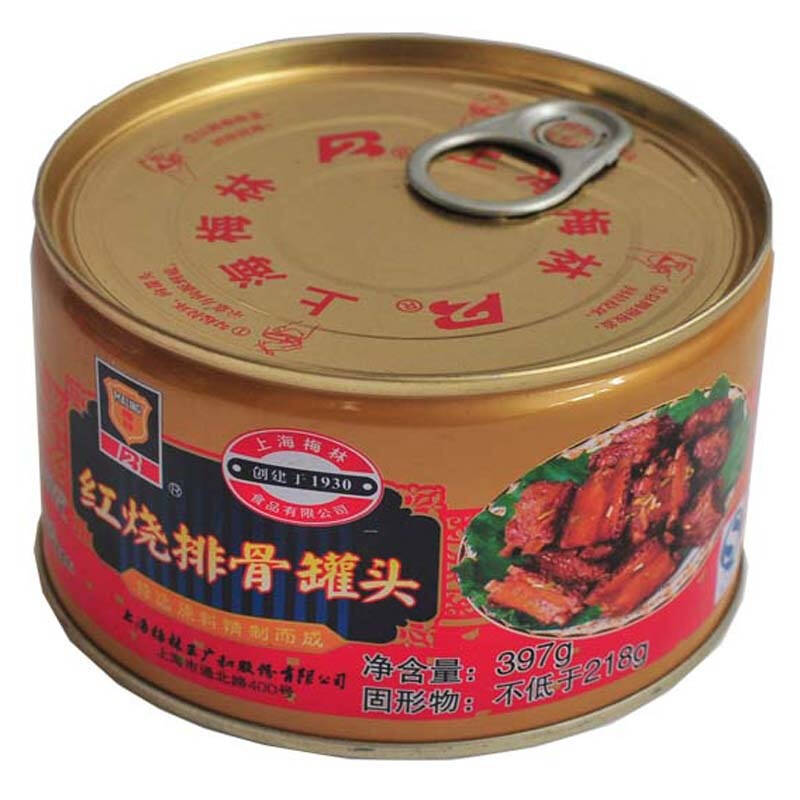 上海梅林 红烧排骨罐头 即食下饭菜397g 中华老字号
