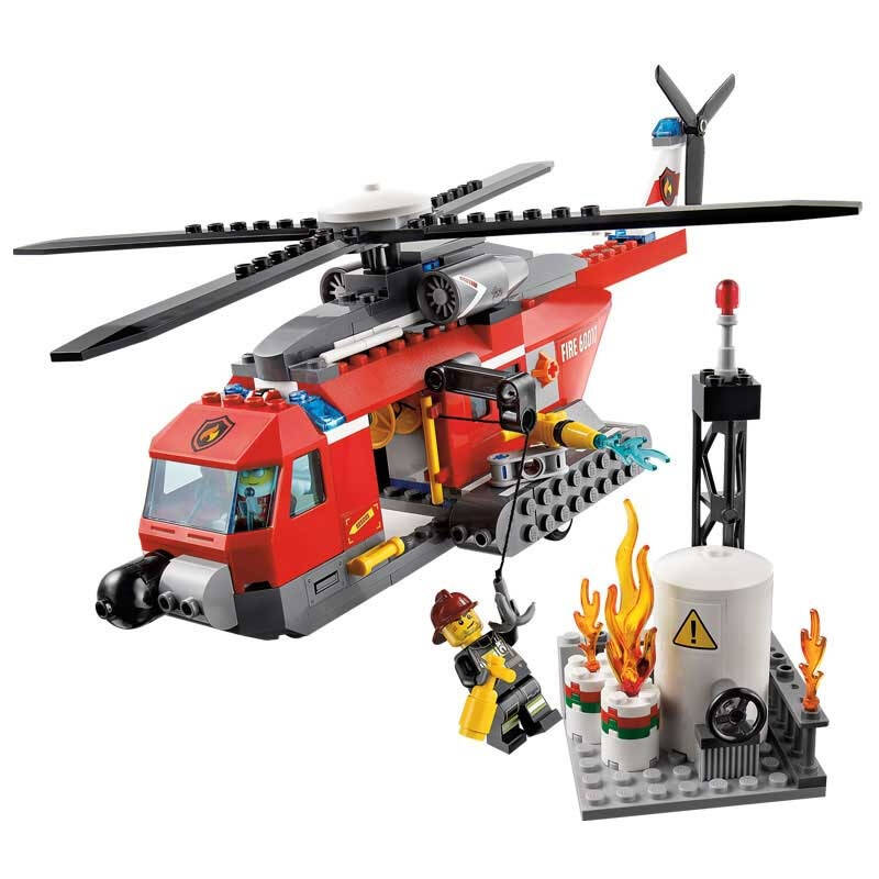 lego 乐高 city 城市系列 消防直升机 60010