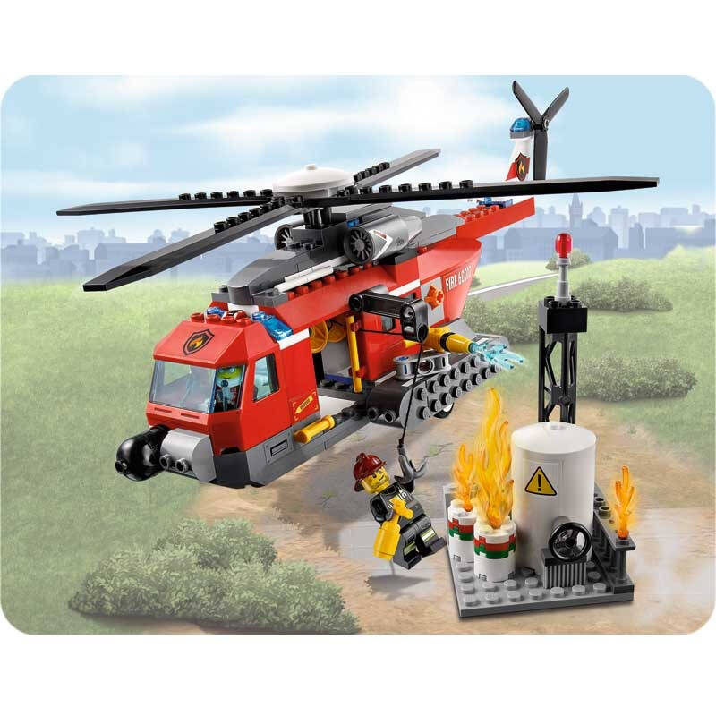 lego 乐高 city 城市系列 消防直升机 60010