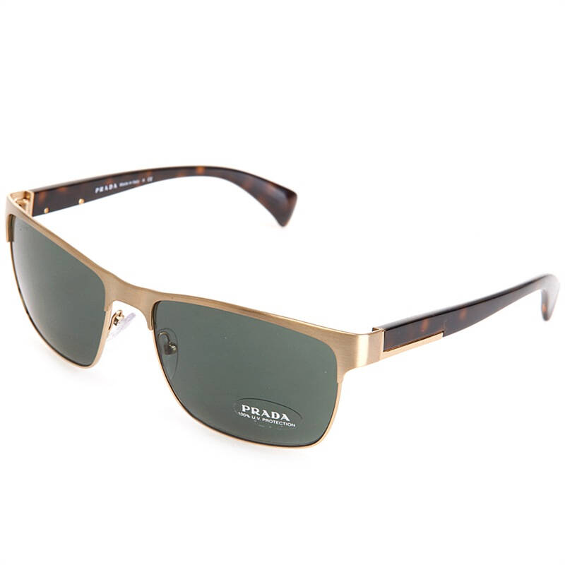 prada 普拉达 男款金属镜框绿色镜片眼镜太阳镜 spr510 gas301 58mm