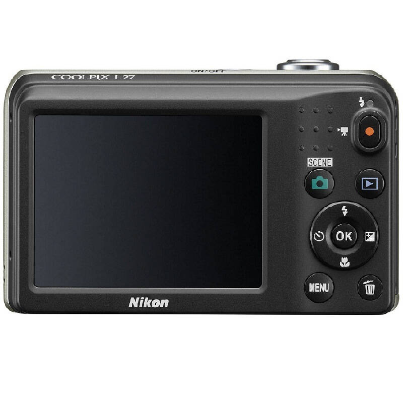 尼康(nikon) coolpix l27 便携数码相机 银(1610万像素 2.