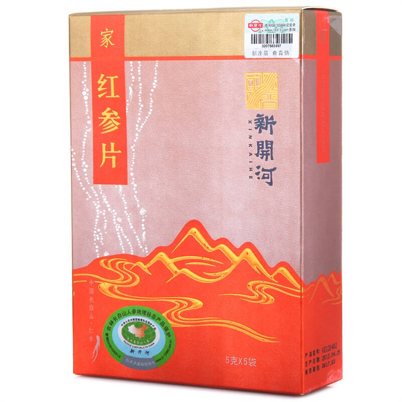 新开河家参红参片25g/盒 京东自营