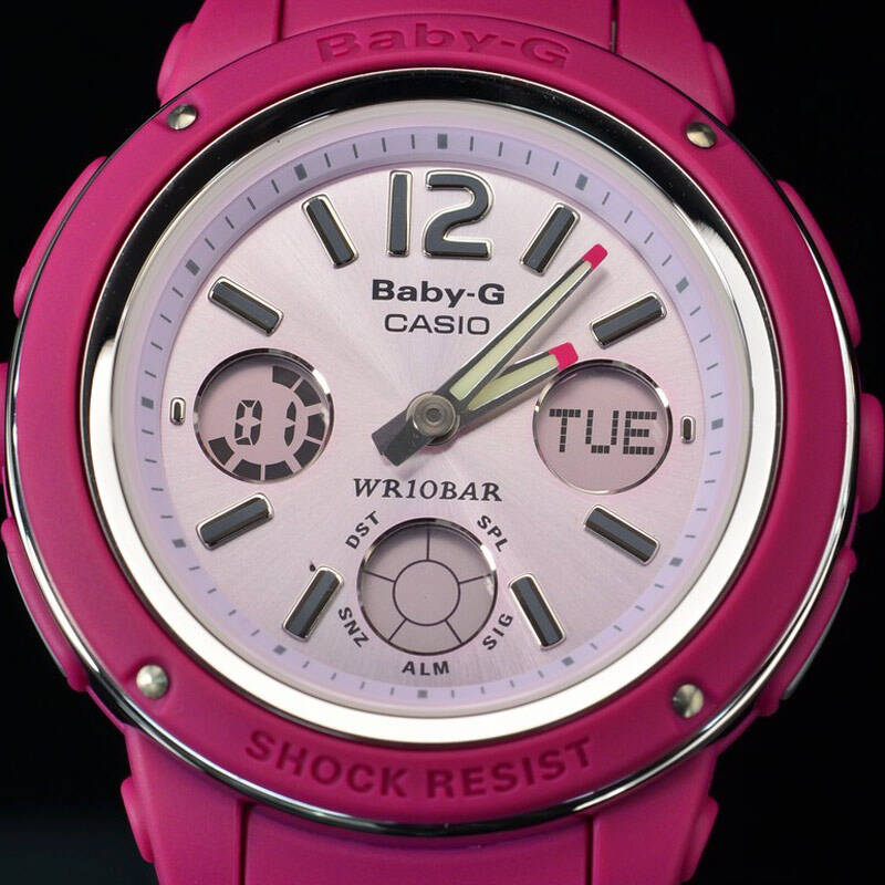 casio卡西欧 baby-g bga-150-4b dr中性帅气双显多功能女表