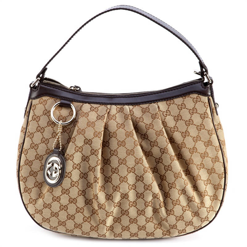 gucci 古驰 女士双g图案浅金色单肩肩背包 232955 fafxg 9643 ml