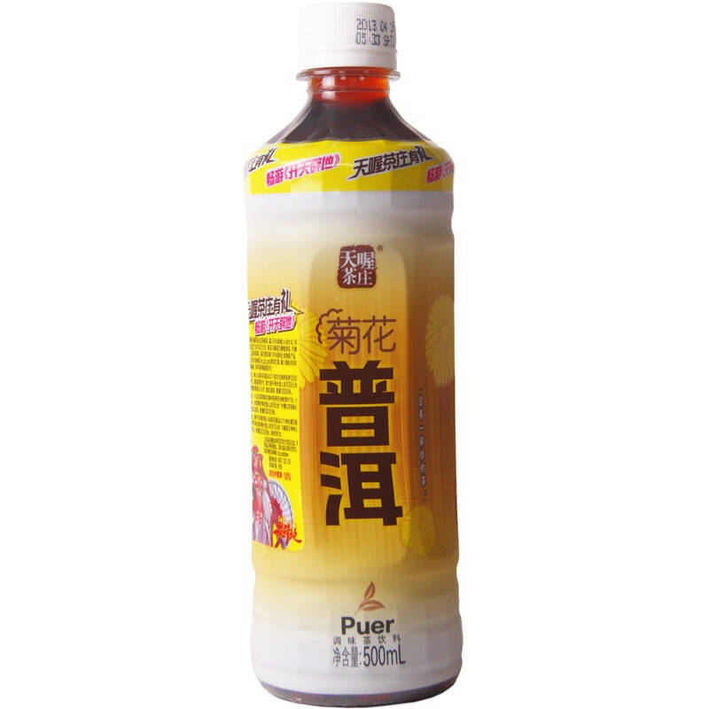 天喔茶庄 菊花普洱茶饮料500ml*12 自营