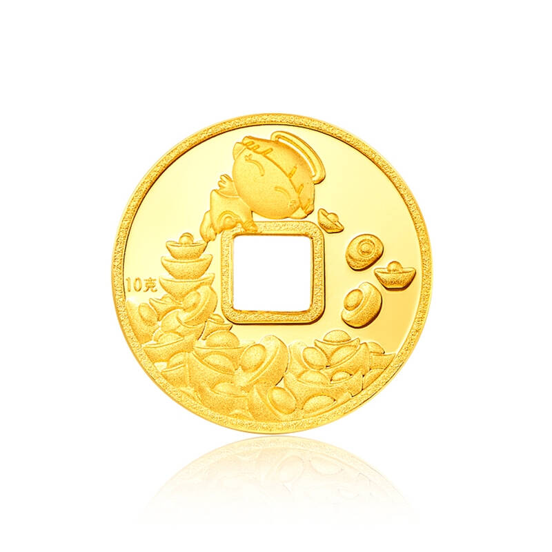 周大福 千足金福星宝宝投资黄金币(约:10g计价)if【多