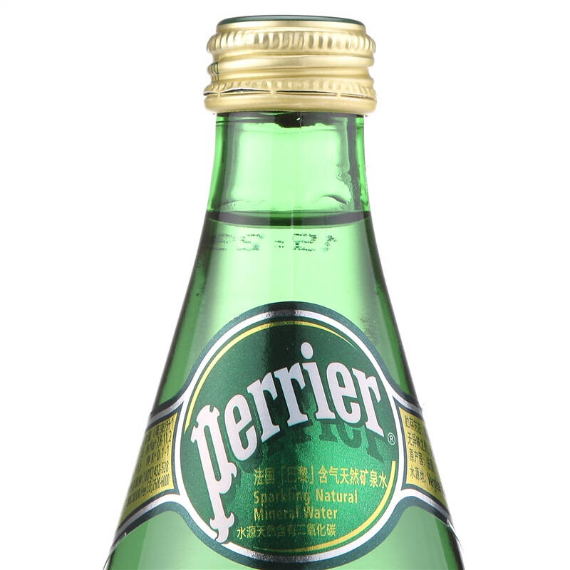 法国进口 巴黎水天然含气矿泉水330ml*24 整箱(perrier) 矿泉水