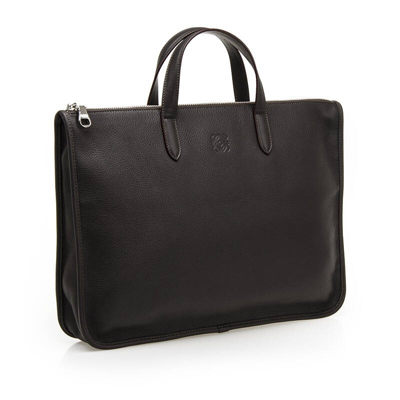 loewe罗意威男士棕色牛皮手提公文包32326l7703740ml