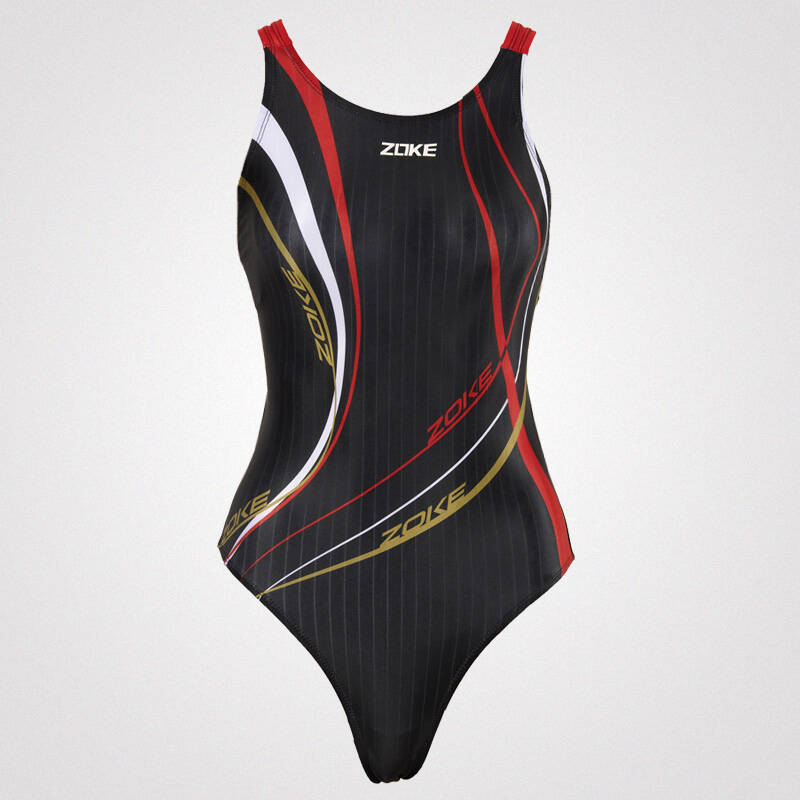 zoke洲克2013新款专业泳衣女连体三角韩国 显瘦 女士训练比赛游泳衣