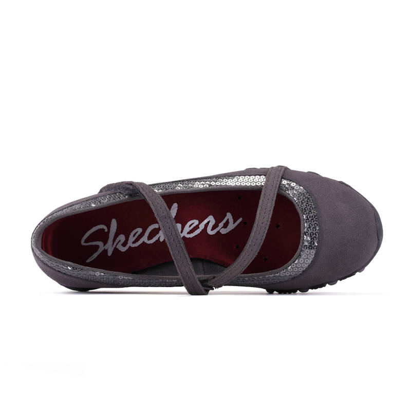 skechers斯凯奇2013夏新品欧美甜美玛丽珍平底鞋22279 炭灰色 36