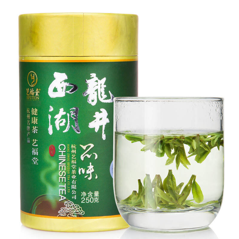 艺福堂茶叶 绿茶 明前西湖龙井2014新茶 特级清香型 250g/罐【支持货