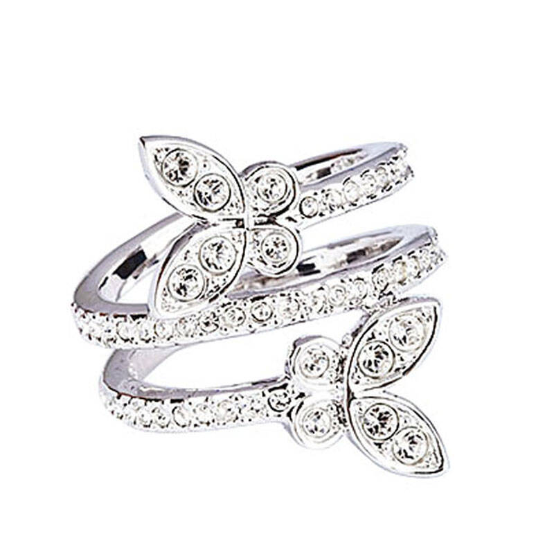 swarovski施华洛世奇 银色蝴蝶16号 戒指 1126776 专柜正品