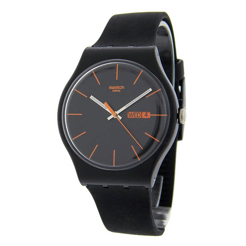 斯沃琪(swatch)手表 炫彩原创系列石英男表至黑色suob704