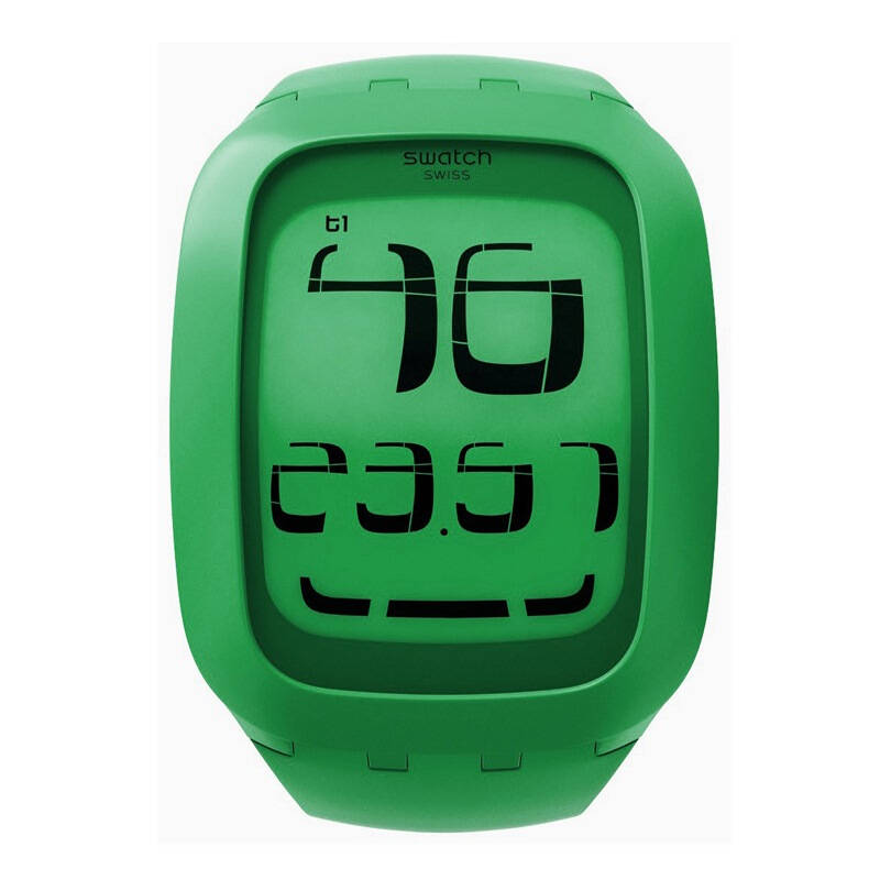 斯沃琪(swatch)手表 touch触摸数码系列电子中性表绿色surg102