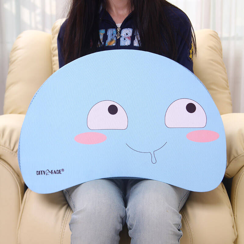 蜜巢多颜色卡通抱枕/膝上电脑台垫月亮型床上便携电脑桌笔记本桌懒人