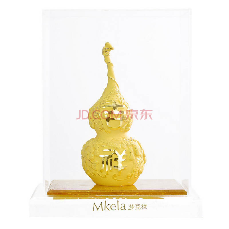 梦克拉黄金千足金铸金葫芦摆件吉祥葫芦