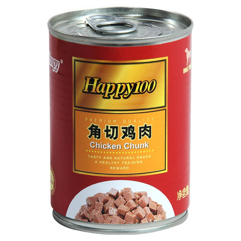顽皮wanpy 宠物 happy100系列角切鸡肉罐头 375g*12罐