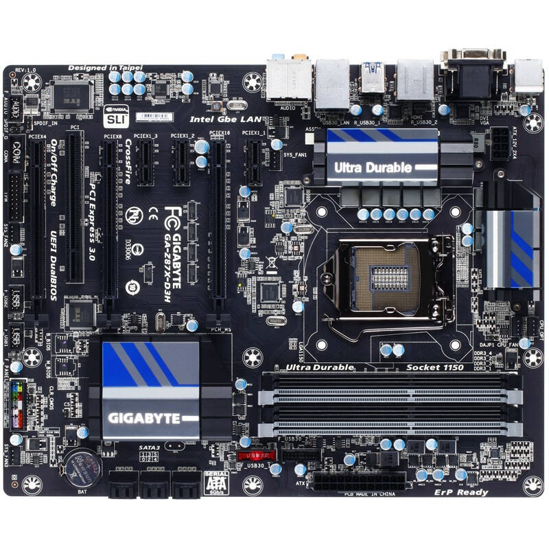 技嘉(gigabyte) z87x-d3h主板 (intel z87/lga 1150)