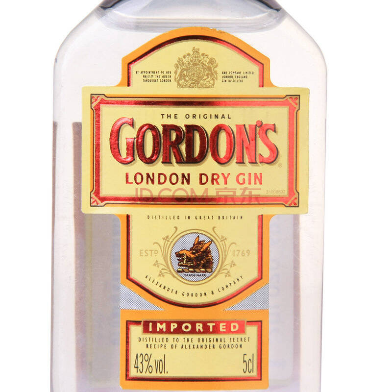 进口洋酒 哥顿 gordons 金酒 小酒版 50ml 英国原产