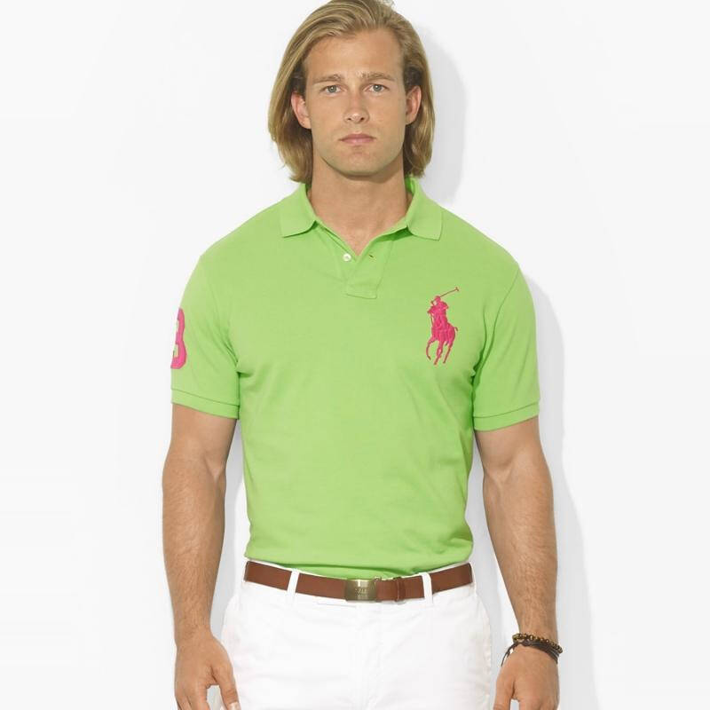 拉夫劳伦马球 polo by ralph lauren 男式短袖polo衫 force green q