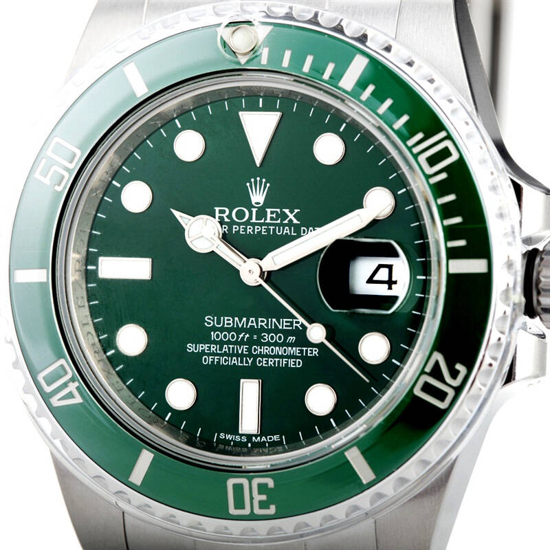 劳力士(rolex)手表 绿鬼潜航者系列自动机械男表绿水鬼116610-lv-9