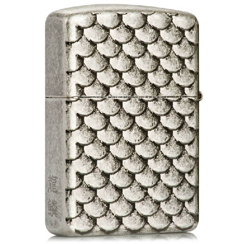 芝宝(zippo)打火机 sc2039 龙鳞甲 凿刻仿古银 盔甲版