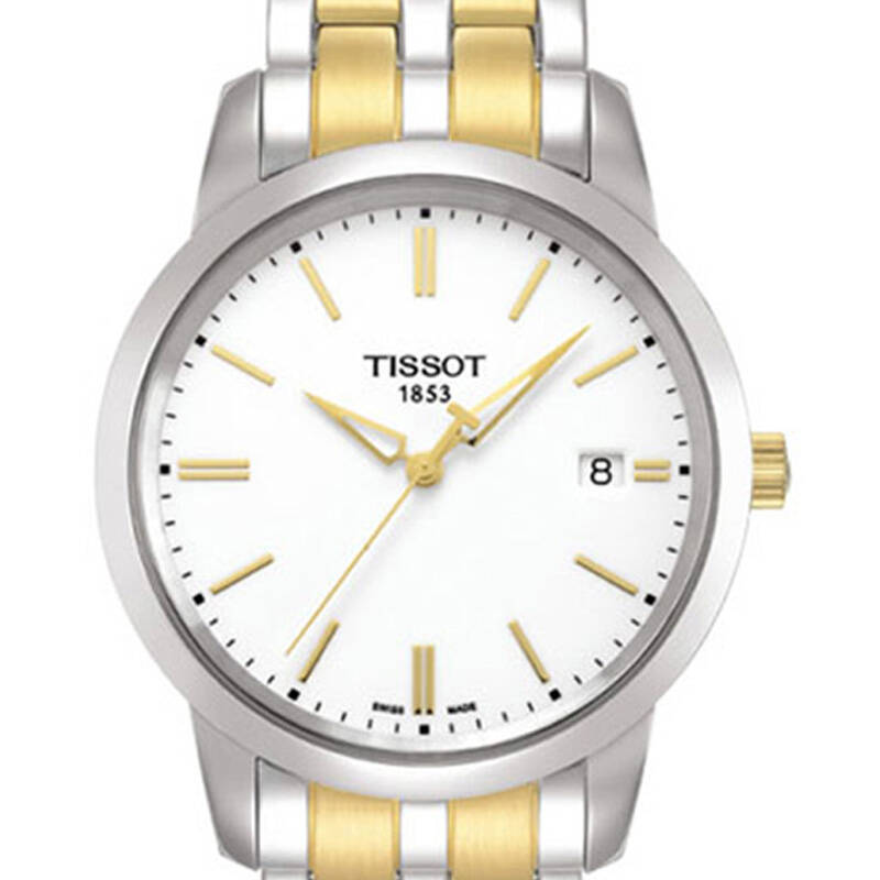 天梭tissot手表经典系列钢带石英机芯男表 t033.410.22.011.01