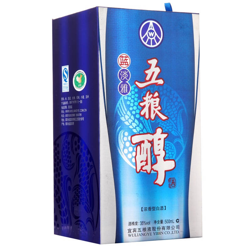 五粮醇蓝淡雅35度500ml