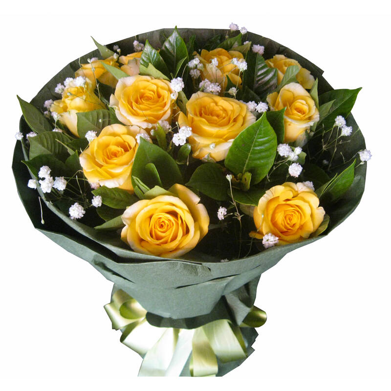 11朵黄玫瑰 祝福生日礼物道歉鲜花送长辈送朋友送领导