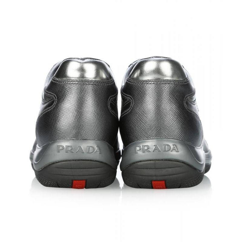 prada 普拉达 银灰色牛皮女士休闲鞋 35
