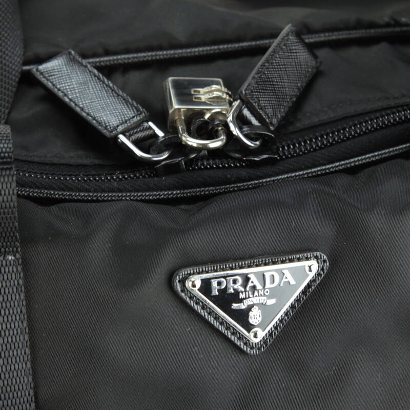 prada 普拉达 男款尼龙经典logo黑色旅行包 va0532 064 f0002 ym