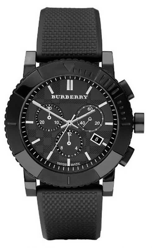 burberry巴宝莉手表 潮流时尚齿轮表盘黑色男士手表 bu2301