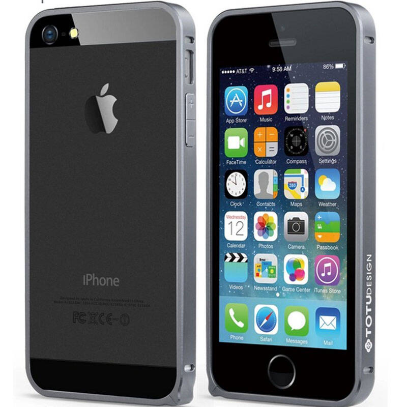 totu金属手机外壳生产黑色适用于边框iphone5/5s苹果手机螺丝扣保护电感线圈图片