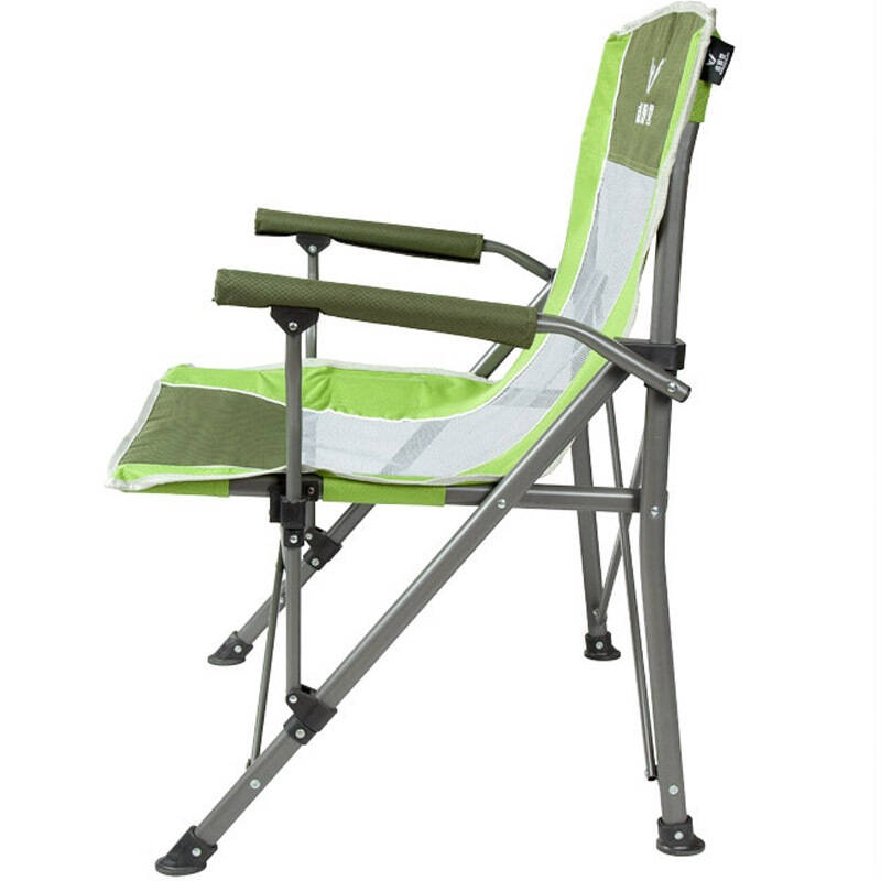 威野营v-camp专业户外高档网纱折叠椅扶手椅休闲椅vf2003(柠檬绿配深
