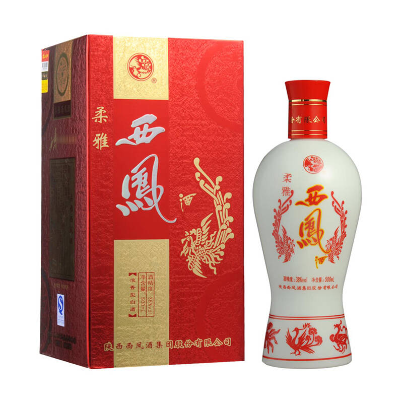 38度柔雅西凤酒500ml 陕西名酒 浓香型