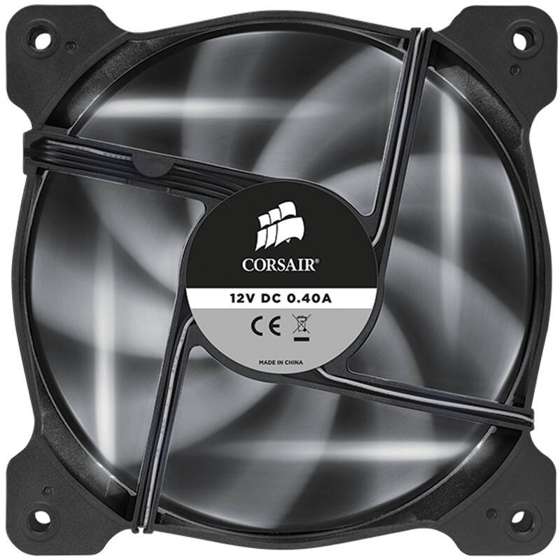 海盗船(corsair) af120单包 静音版高风量 机箱风扇 (led白光/12cm)